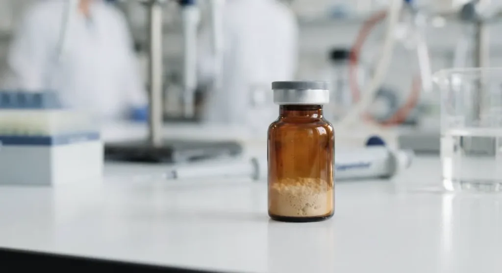 Peptid se isporučuje u liofiliziranom obliku, u staklenoj bočici s netaknutim čepom.