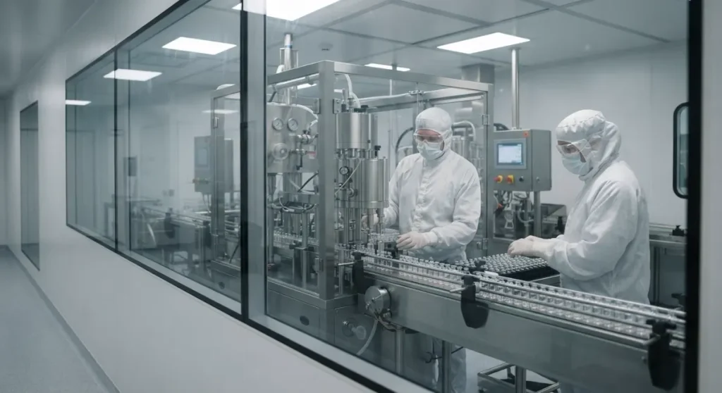 Sterilno punjenje bočica — CJC-1295 i Ipamorelin Hrvatska u istraživačkom kontekstu
