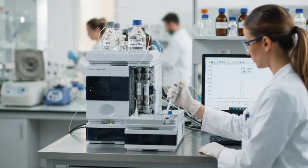 Analitička kontrola čistoće provodi se HPLC metodom za svaku seriju.