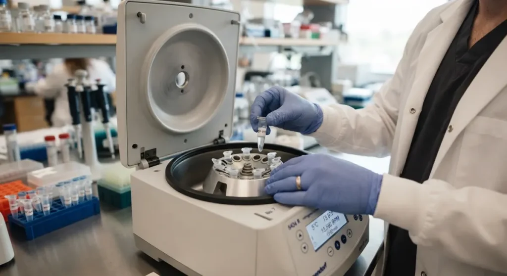 Centrifugiranje uzoraka — Peptidi – kompletan vodič kroz istraživačke peptide u istraživačkom kontekstu